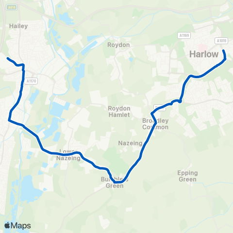 Epping Forest Community Transport  map