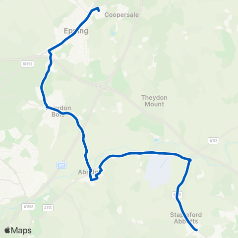 Epping Forest Community Transport  map