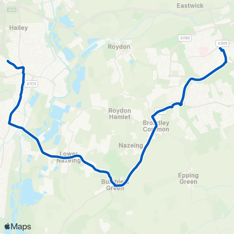 Epping Forest Community Transport  map