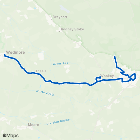 Mendip Community Transport  map