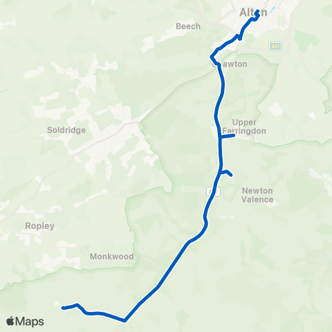 Hampshire Community Transport  map