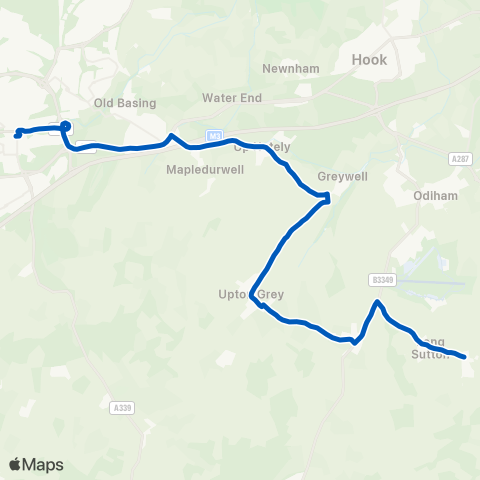 Hampshire Community Transport  map