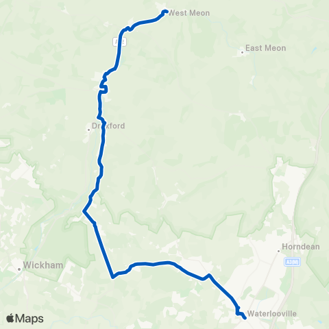 Meon Valley Community Bus  map