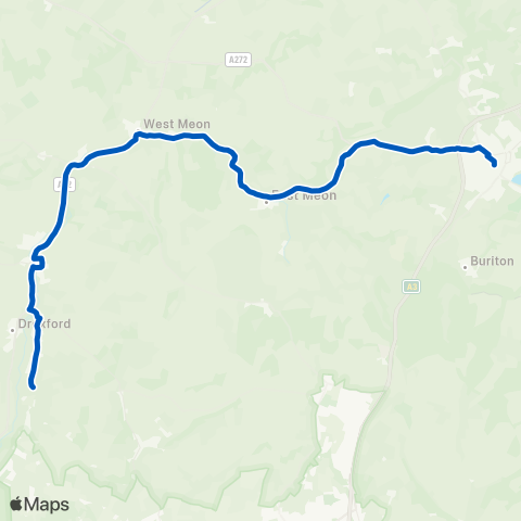 Meon Valley Community Bus  map