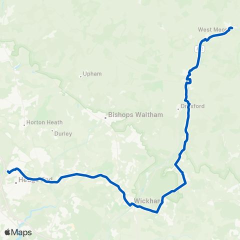 Meon Valley Community Bus  map