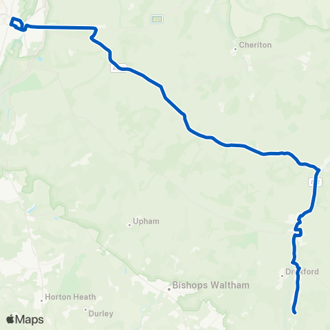 Meon Valley Community Bus  map