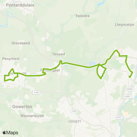 South Wales Transport  map