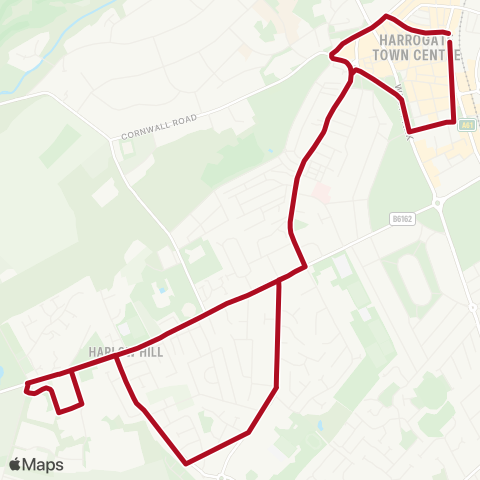 The Harrogate Bus Company  map