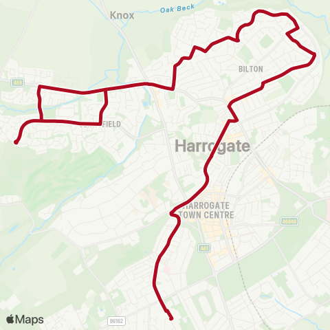 The Harrogate Bus Company  map