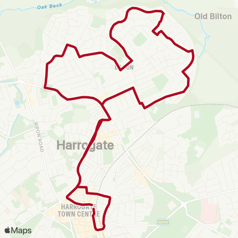 The Harrogate Bus Company  map