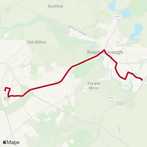 The Harrogate Bus Company  map