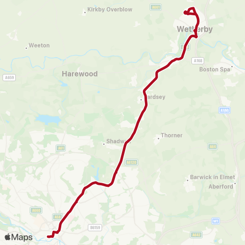 The Harrogate Bus Company  map