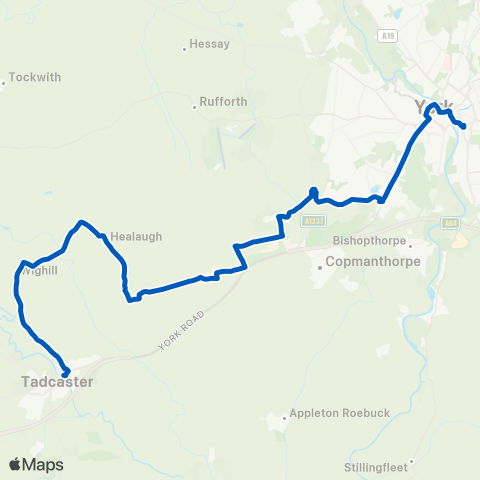 York Pullman  map