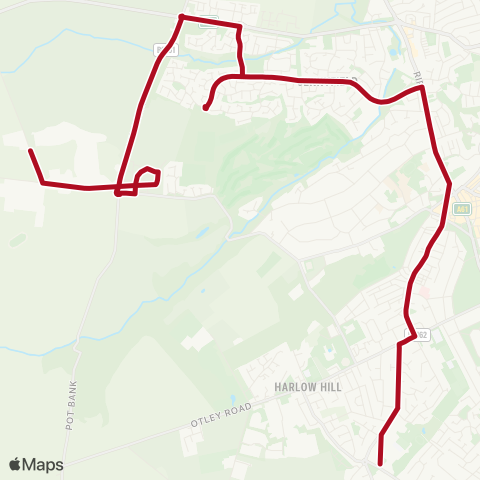 The Harrogate Bus Company  map