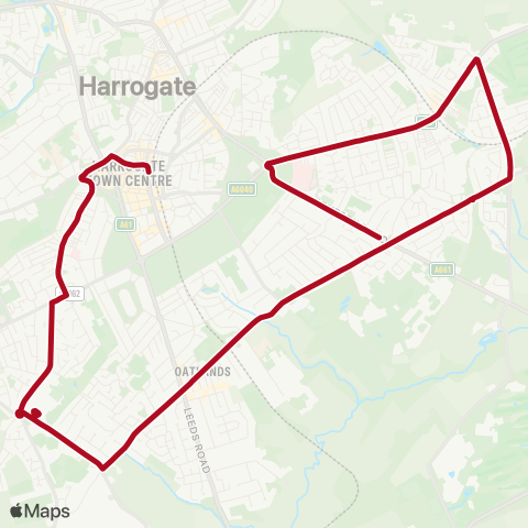 The Harrogate Bus Company  map