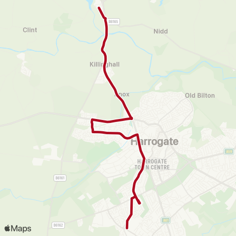 The Harrogate Bus Company  map