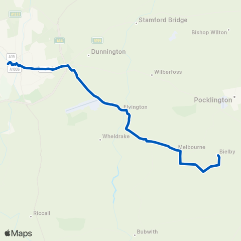 York Pullman  map