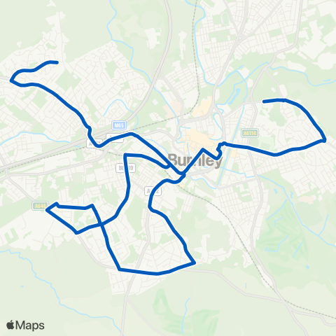 Pendle Coaches  map