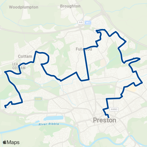 Preston Bus  map