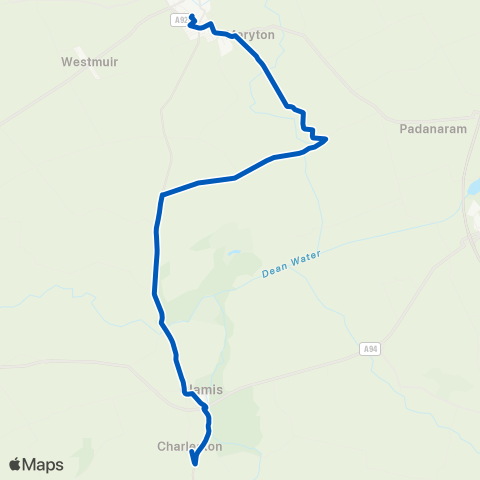 J P Minibus Arniefoul Road End - Primary School map