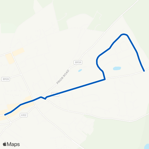 J P Minibus Restenneth Fields Pk - St John's Church map