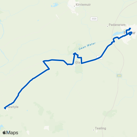 J P Minibus Glamis Castle - Royal Bank of Scotland map