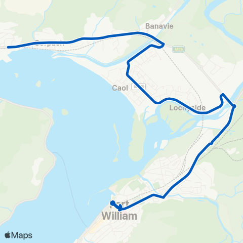 Lochaber Action on Disability Drumfada Terrace - Fort William Bus Sta map