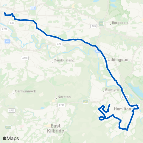 JMB Travel Udston Rd - Buchanan Bus Sta (Stance 18) map