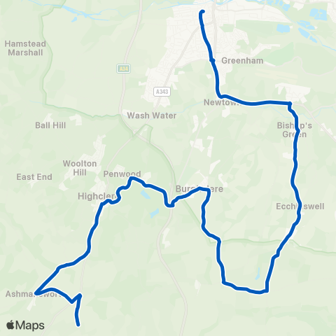 Hampshire Community Transport  map