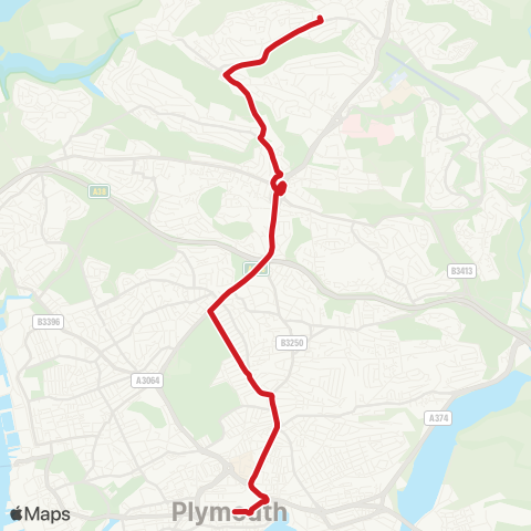 Plymouth Citybus  map