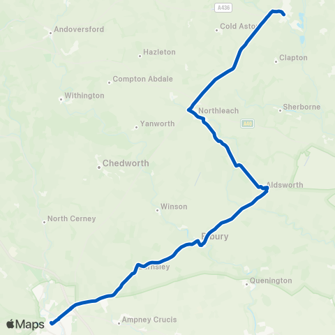 Pulhams Coaches  map