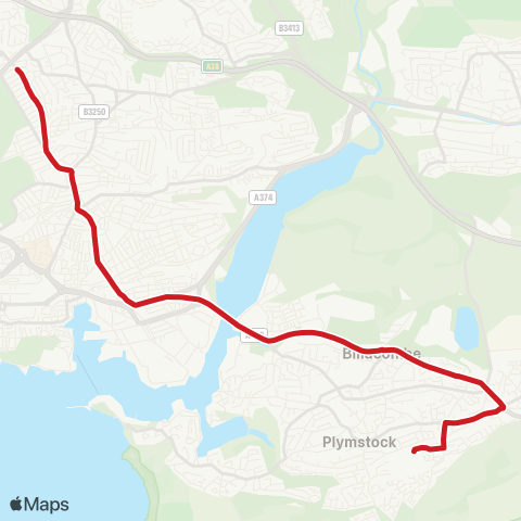 Plymouth Citybus  map