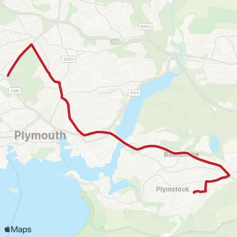 Plymouth Citybus  map