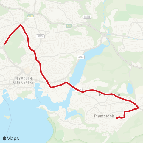 Plymouth Citybus  map