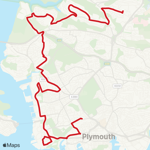 Plymouth Citybus  map