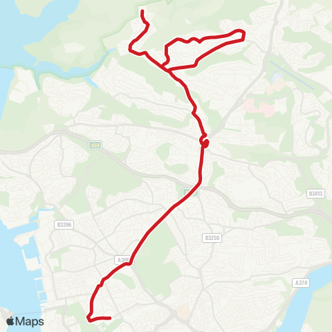 Plymouth Citybus  map