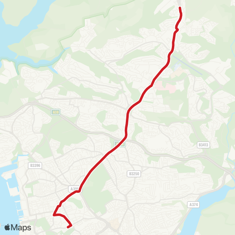 Plymouth Citybus  map