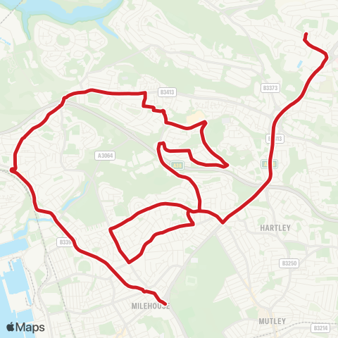 Plymouth Citybus  map