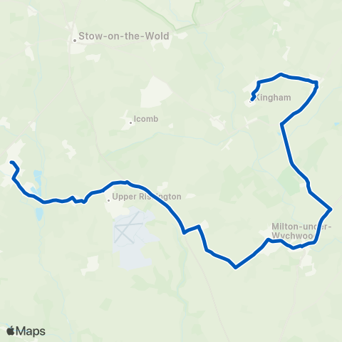 Pulhams Coaches  map