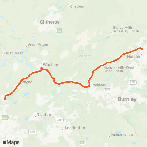 The Burnley Bus Company  map