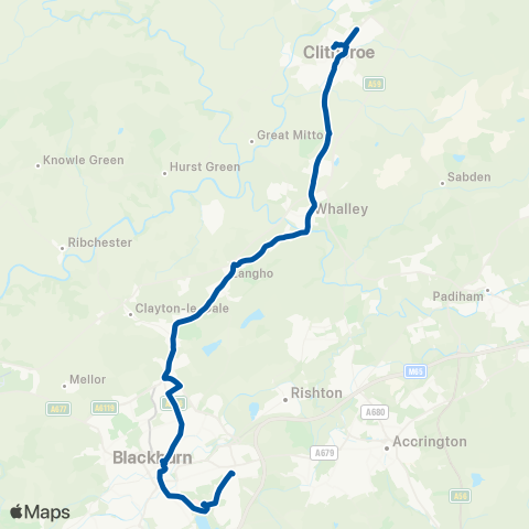 The Blackburn Bus Company  map