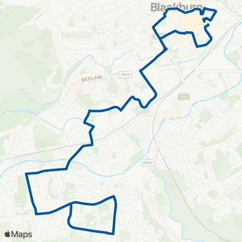 The Blackburn Bus Company  map