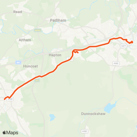 The Burnley Bus Company  map