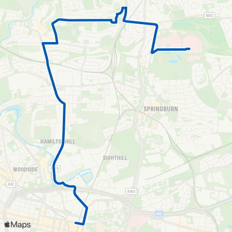 McColls Travel Belmont Rd - Buchanan Bus Sta (Stance 40) map