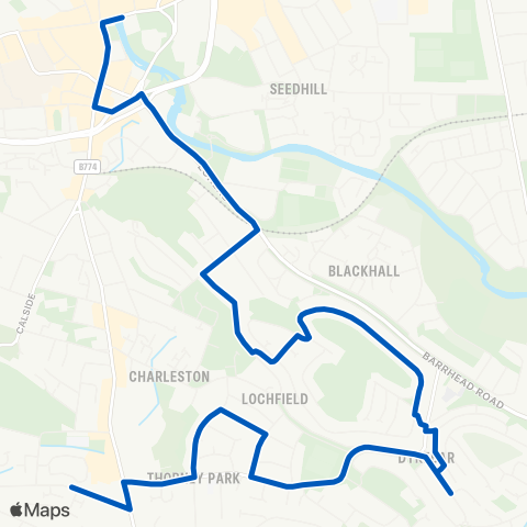 McColls Travel Falside Avenue - Piazza Shopping Centre map