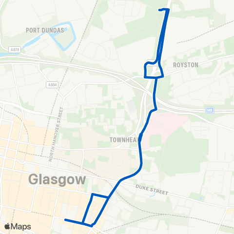 North Area Transport Association Springburn Road - Springburn Road map