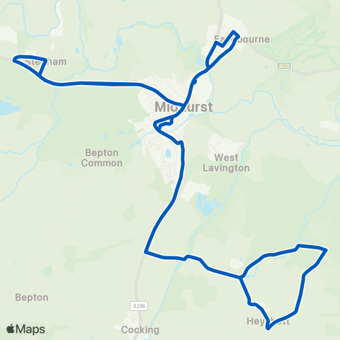 Midhurst Community Bus  map