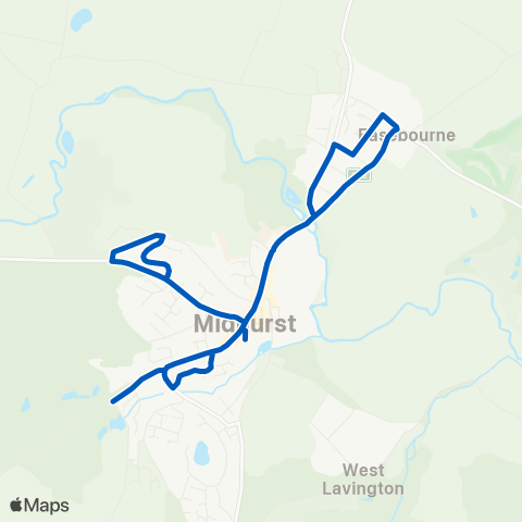 Midhurst Community Bus  map