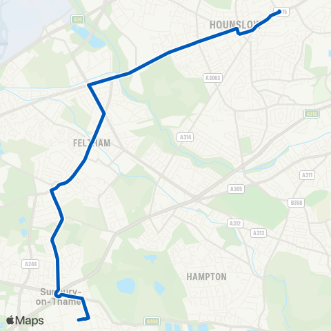 Metroline Travel  map