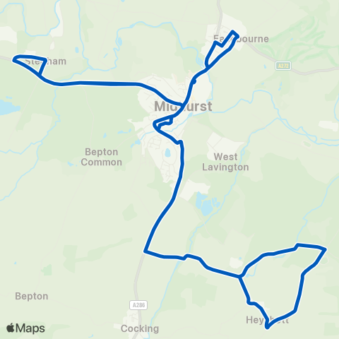 Midhurst Community Bus  map